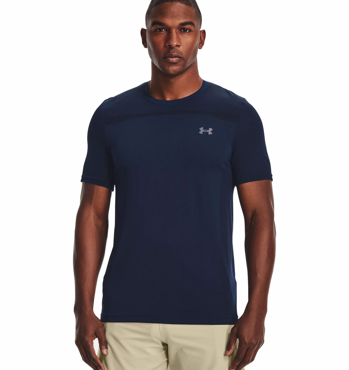 Under Armour Seamless Short Sleeve Tee - Mens - Academy/Mod Grey