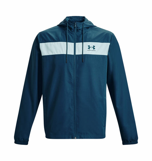 Under Armour Sportstyle Windbreaker Full Zip Jacket - Mens - Petrol Blue/Fuse Teal