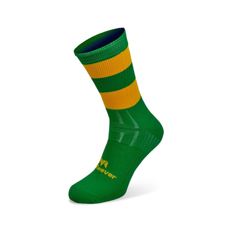 Mc Keever Pro Mid Hooped Socks - Adult - Green/Gold