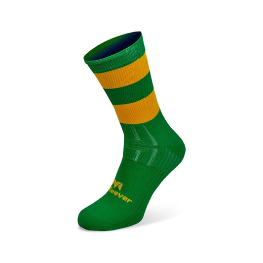 Mc Keever Pro Mid Hooped Socks - Adult - Green/Gold