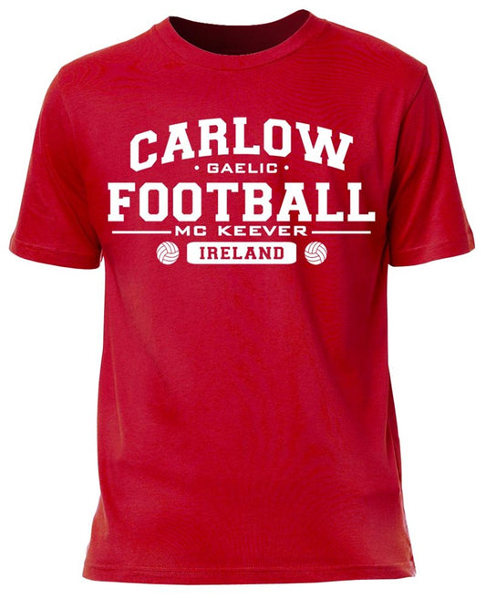 Mc Keever Carlow Football GAA Supporters Tee - Mens - Red