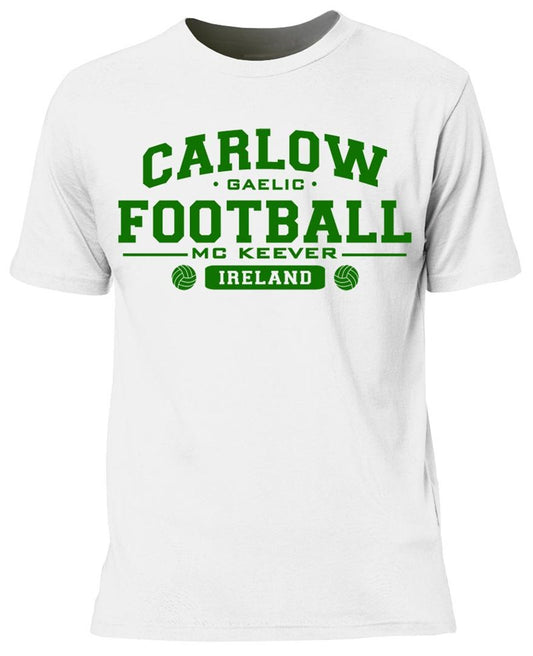 Mc Keever Carlow Football GAA Supporters Tee - Mens - White