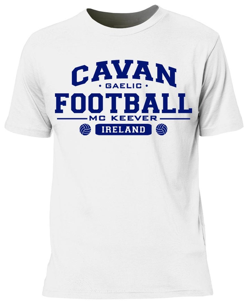 Mc Keever Cavan Football GAA Supporters Tee - Mens - White