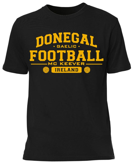 Mc Keever Donegal Football GAA Supporters Tee - Mens - Black