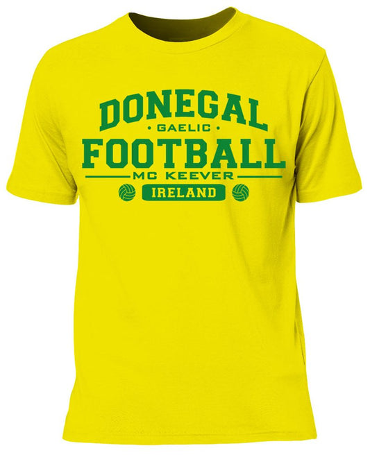 Mc Keever Donegal Football GAA Supporters Tee - Mens - Yellow