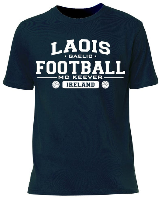 Mc Keever Laois Football GAA Supporters Tee - Mens - Navy