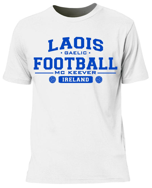 Mc Keever Laois Football GAA Supporters Tee - Mens - White