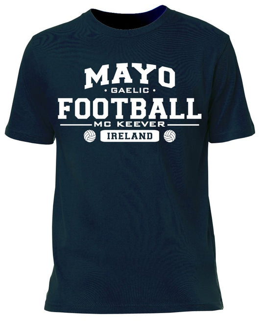 Mc Keever Mayo Football GAA Supporters Tee - Mens - Navy