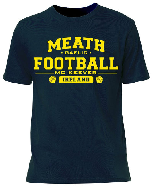 Mc Keever Meath Football GAA Supporters Tee - Mens - Navy