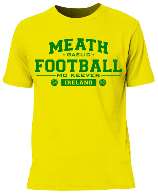 Mc Keever Meath Football GAA Supporters Tee - Mens - Yellow