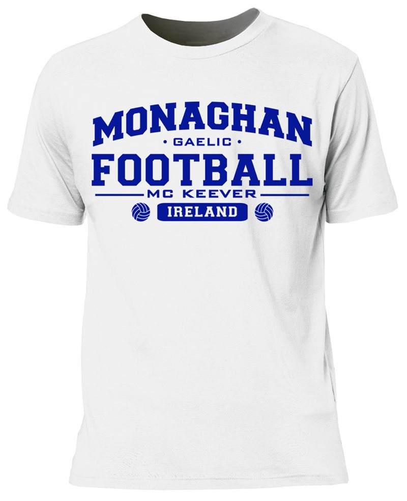 Mc Keever Monaghan Football GAA Supporters Tee - Mens - White