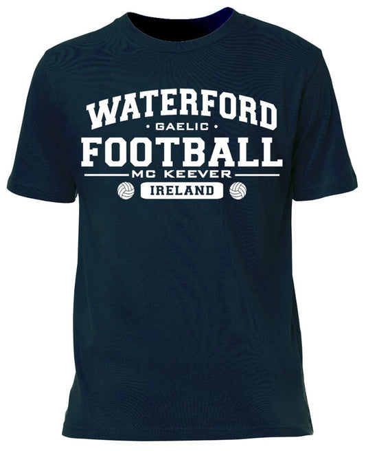 Mc Keever Waterford Football GAA Supporters Tee - Mens - Navy