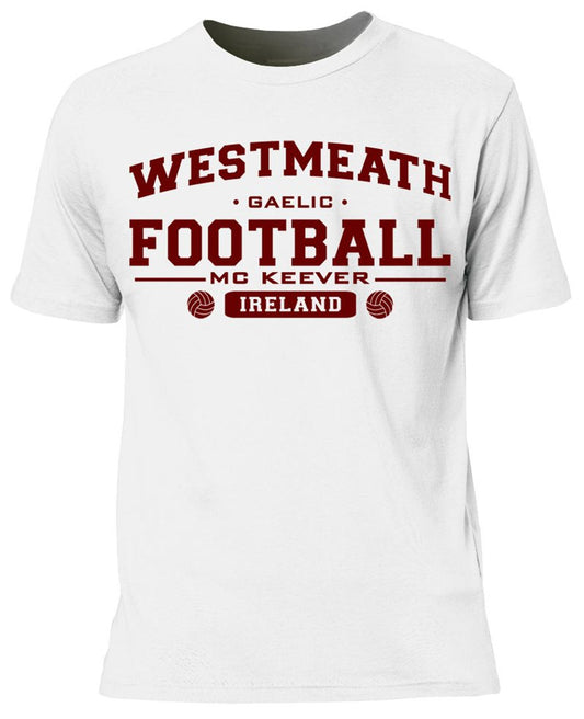 Mc Keever Westmeath Football GAA Supporters Tee - Mens - White