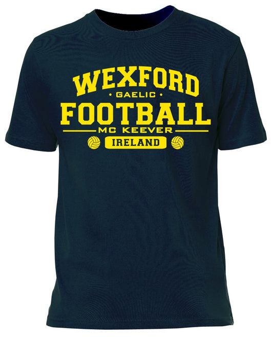 Mc Keever Wexford Football GAA Supporters Tee - Mens - Navy