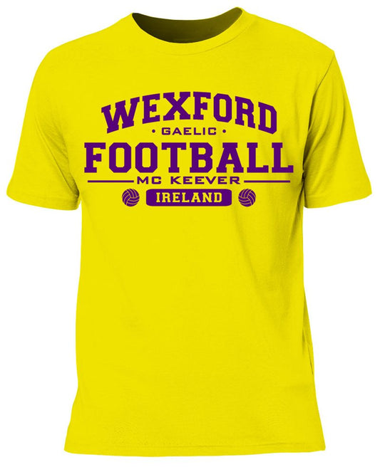 Mc Keever Wexford Football GAA Supporters Tee - Mens - Yellow