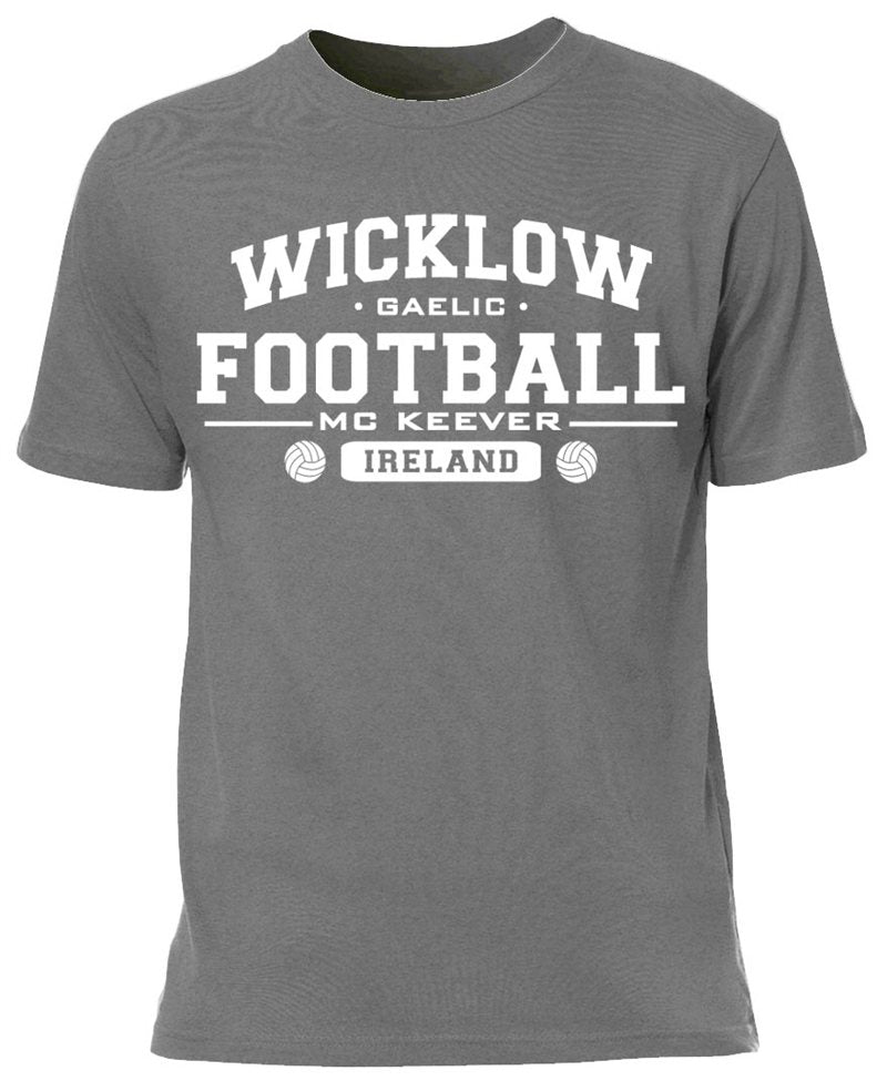 Mc Keever Wicklow Football GAA Supporters Tee - Mens - Grey