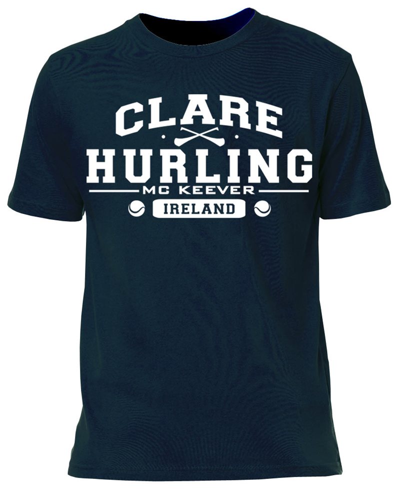 Mc Keever Clare Hurling GAA Supporters Tee - Mens - Navy