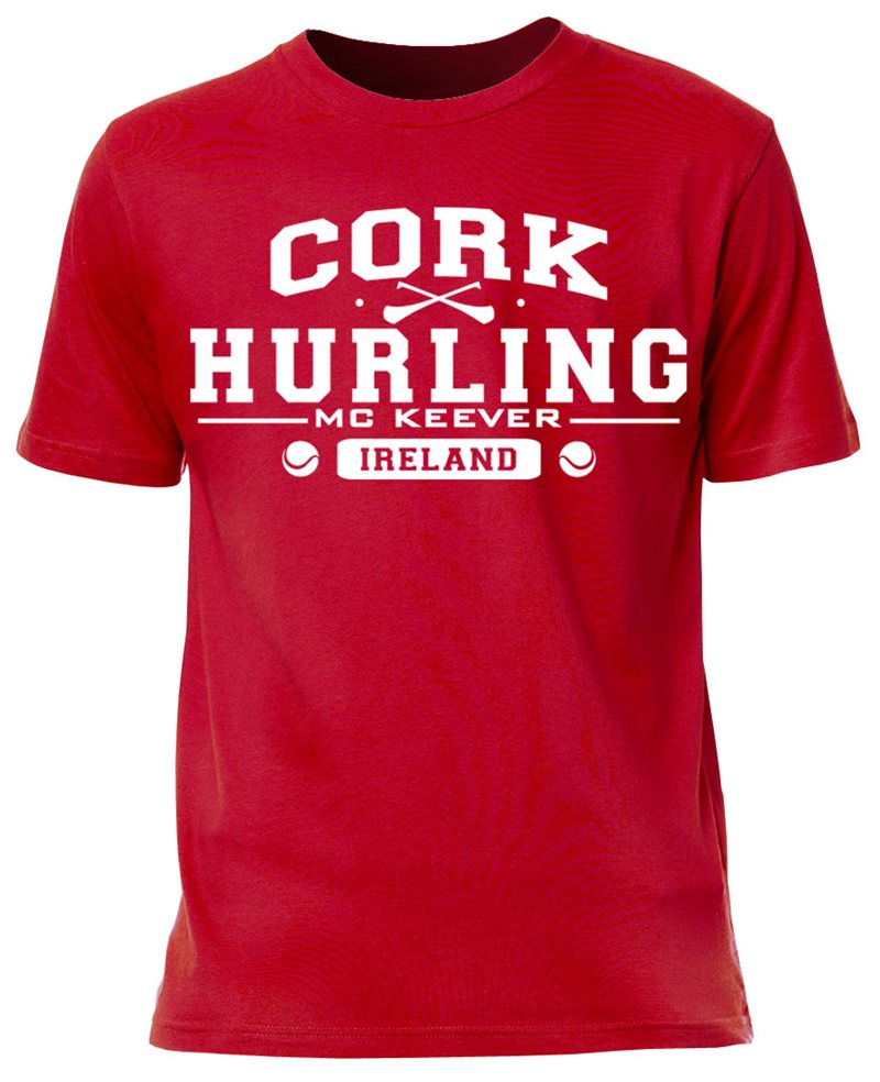 Mc Keever Cork Hurling GAA Supporters Tee - Mens - Red
