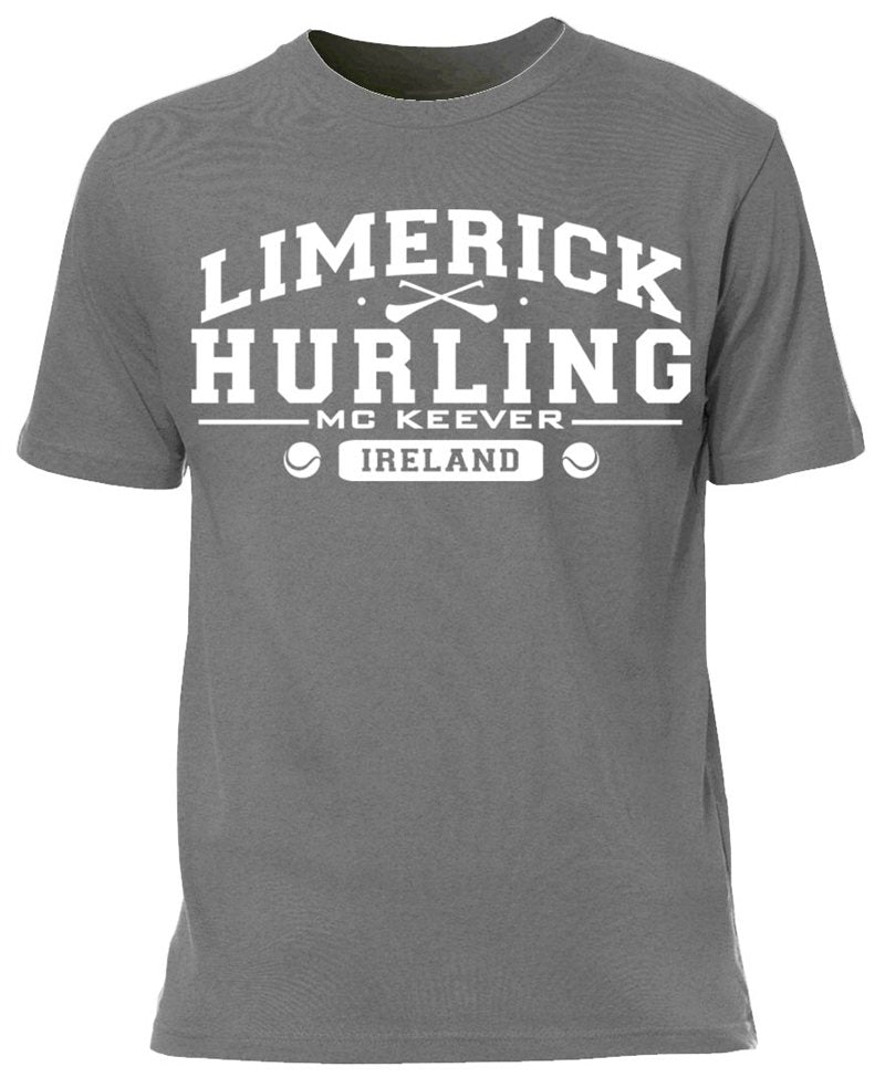 Mc Keever Limerick Hurling GAA Supporters Tee - Mens - Grey