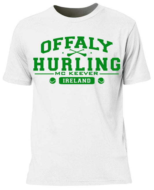 Mc Keever Offaly Hurling GAA Supporters Tee - Mens - White