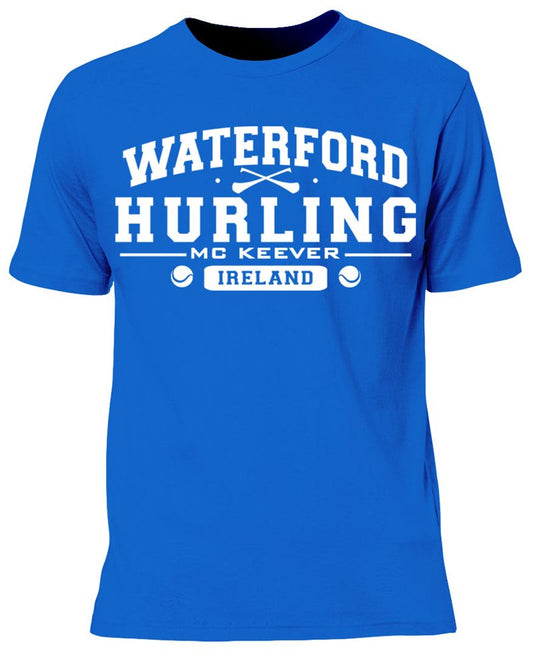 Mc Keever Waterford Hurling GAA Supporters Tee - Mens - Blue