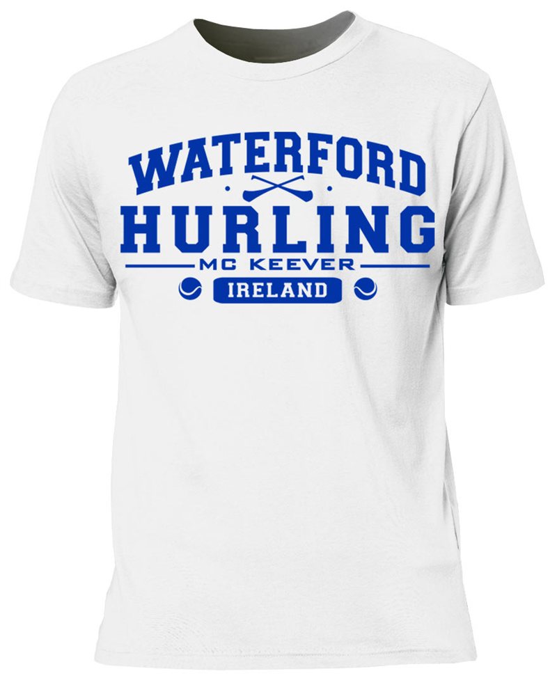 Mc Keever Waterford Hurling GAA Supporters Tee - Mens - White