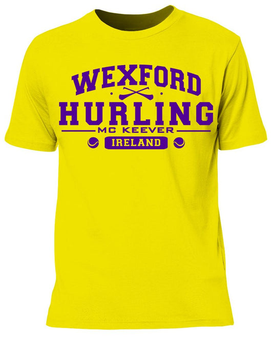 Mc Keever Wexford Hurling GAA Supporters Tee - Mens - Yellow