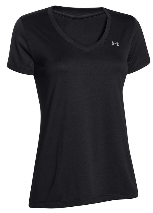 Under Armour Tech Short Sleeve V-Neck Tee - Womens - Black