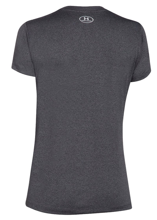 Under Armour Tech Short Sleeve V-Neck Tee - Womens - Carbon Heather