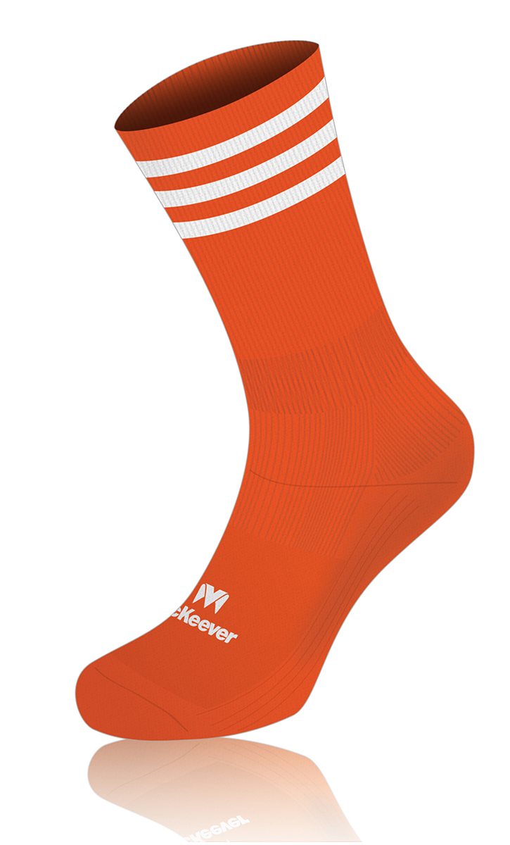 Mc Keever Pro Mid 3 Bar Socks - Youth - Orange/White