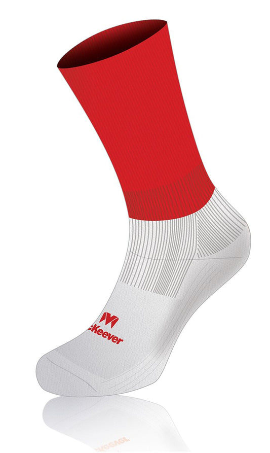 Mc Keever Pro Mid Plain Socks - Youth - Red/White