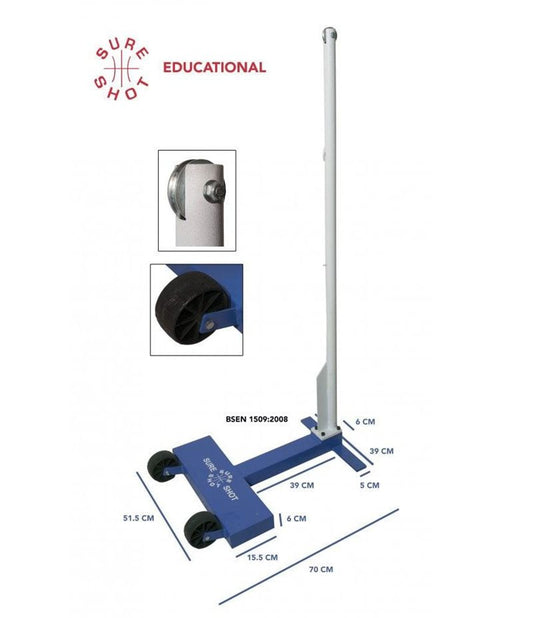 Sure Shot Educational Wheelaway Badminton Posts (Pair) - 33Kg