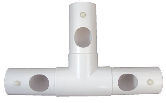 The GAA Store 10x6ft 12x6ft & 8x5ft - Part No.11 - Goalpost Part T-Piece 3 clips - Plastic