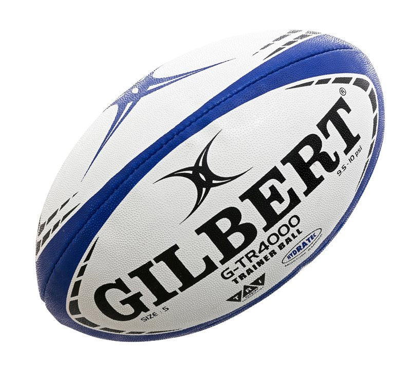 Gilbert G-TR4000 Training Rugby Ball - Size 5 - White/Navy