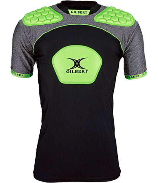 Gilbert Atomic V3 Body Armour Rugby Vest - Adult - Black/Volt