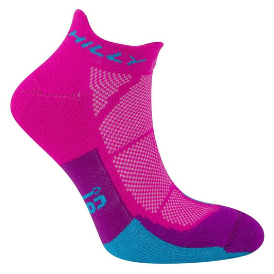 Hilly Cushion Socklet - Womens - Fluorescent Pink/Blue/Thistle