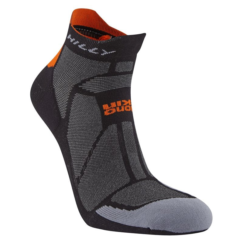 Hilly Marathon Fresh Socklet - Mens - Grey/Orange/Black