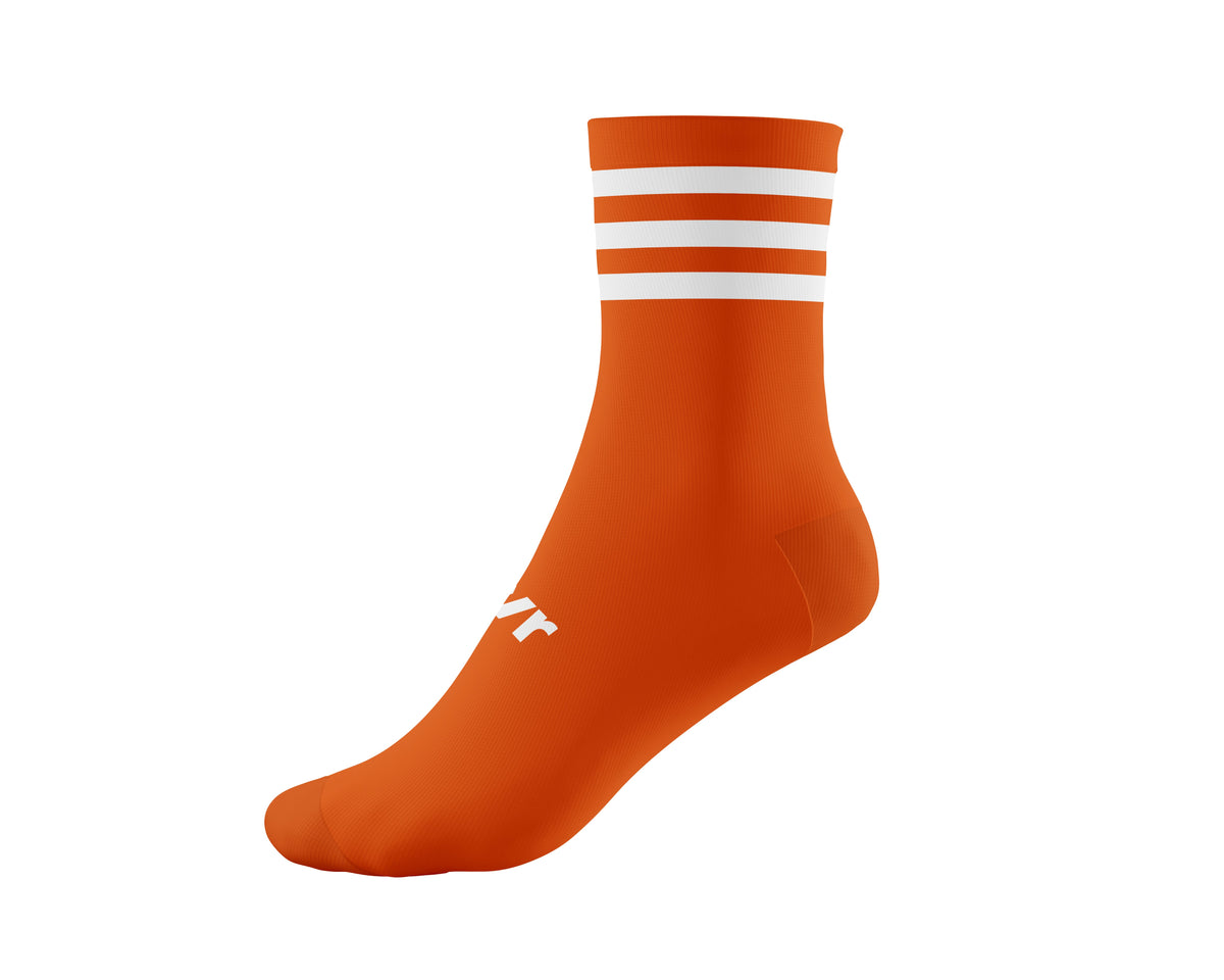 Mc Keever Pro Mid 3 Bar Socks - Youth - Orange/White