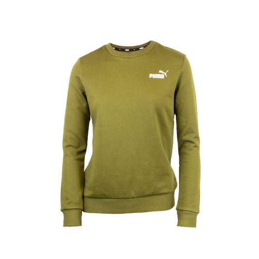 Puma Essential Small Logo Crew Sweatshirt - Womens - Deep Olive