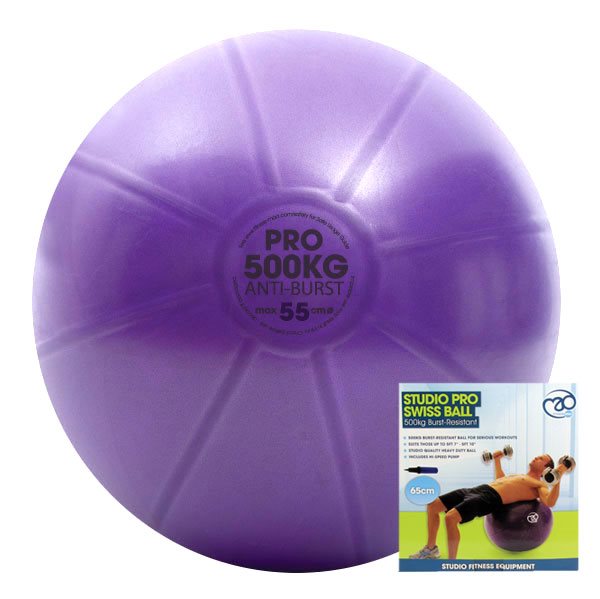 Fitness Mad Studio Pro Burst-Resistant Swiss Ball and Pump (55CM)