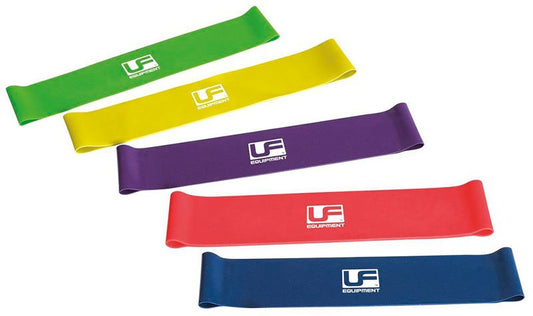 UFE Resistance Band Exercise Loops - Pack of 5 - All Resistances