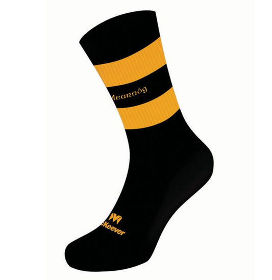 Mc Keever Naomh Mearnog CLG Mid Hooped Socks - Youth - Black/Amber