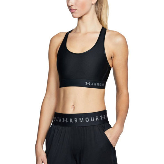 Under Armour Armour Mid Keyhole Sports Bra - Womens - Black