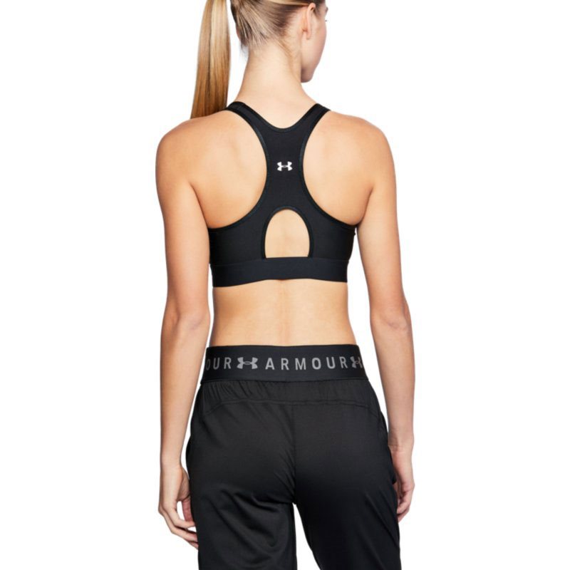 Under Armour Armour Mid Keyhole Sports Bra - Womens - Black