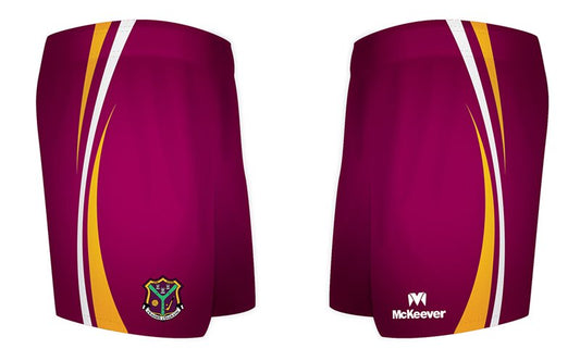 Mc Keever Craobh Chiarain GAA Shorts - Adult - Maroon/Gold