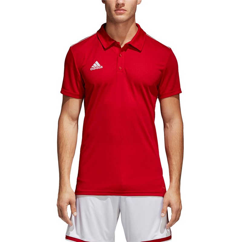 adidas Core 18 Polo - Adult - Red/White