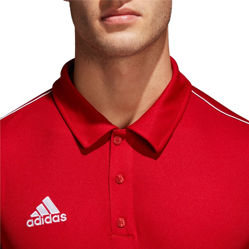 adidas Core 18 Polo - Adult - Red/White