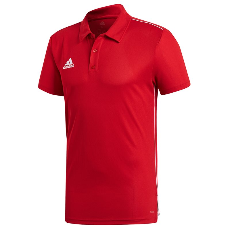 adidas Core 18 Polo - Adult - Red/White