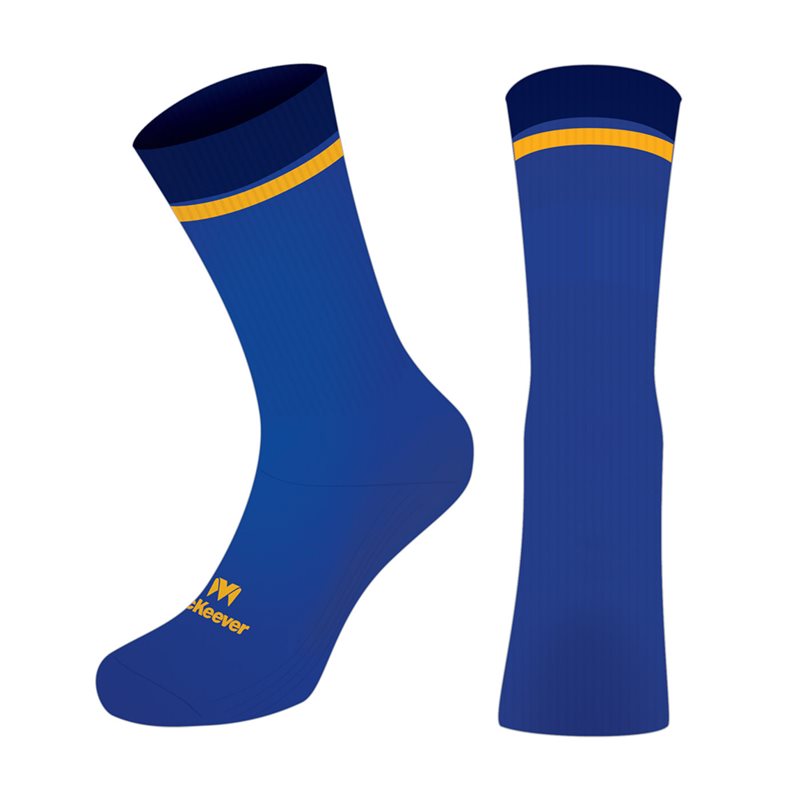 Mc Keever Sacred Heart School PE Pro Mid Socks - Adult - Blue/Gold/Navy