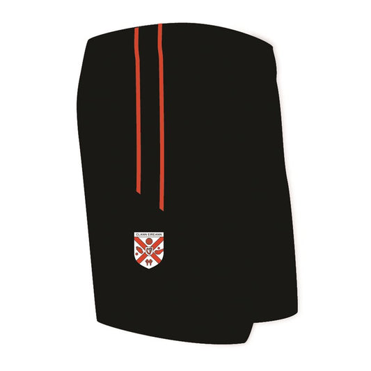 Mc Keever Clann Eireann GAA Shorts - Adult - Black/Orange